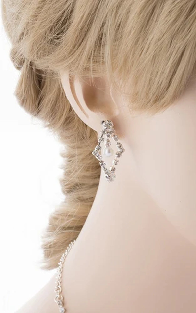Bridal Wedding Jewelry Set Crystal Rhinestone