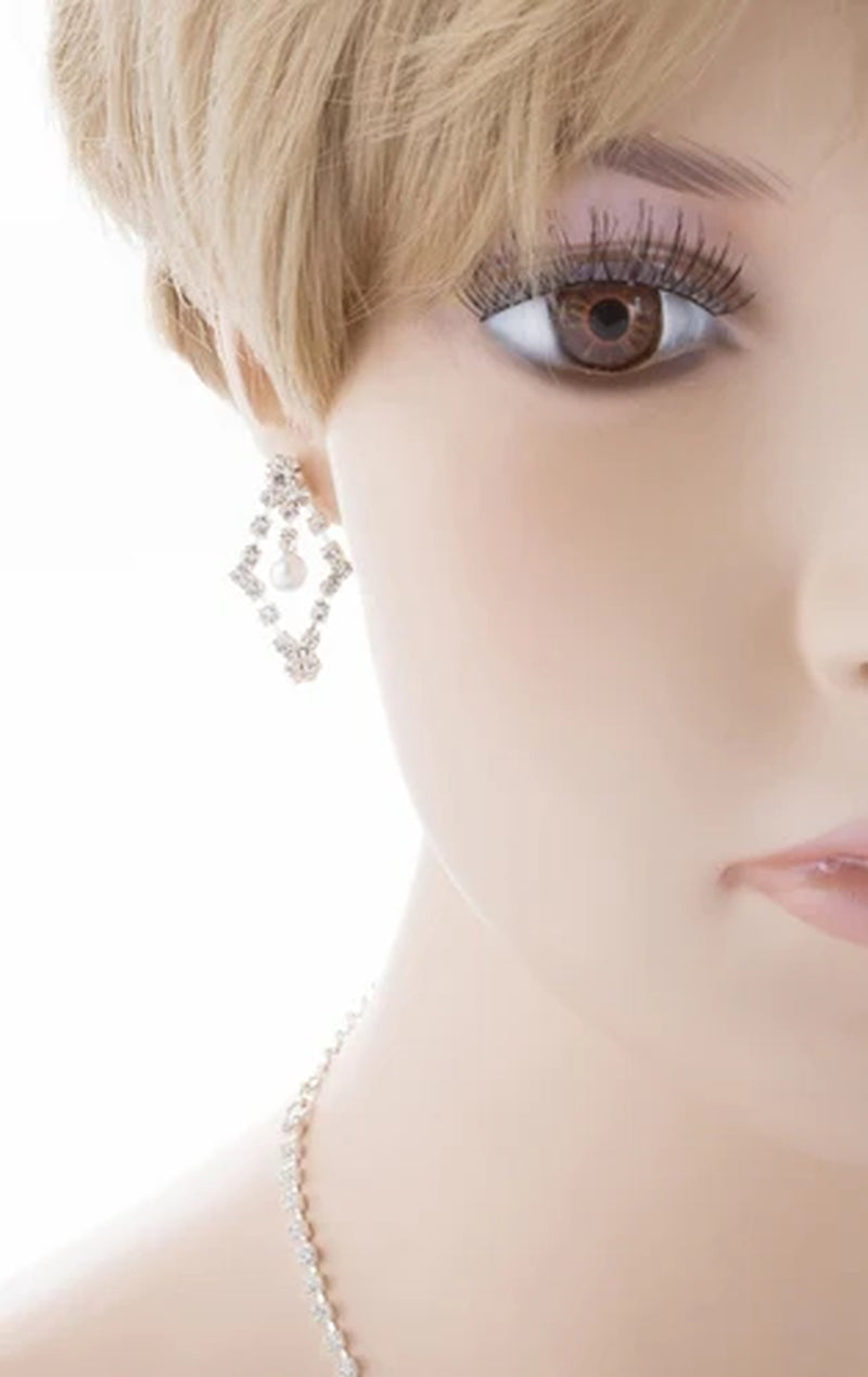 Bridal Wedding Jewelry Set Crystal Rhinestone