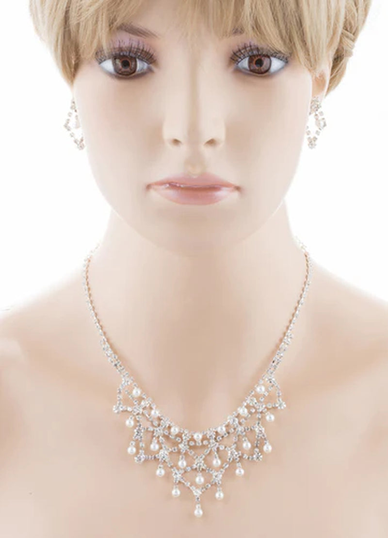 Bridal Wedding Jewelry Set Crystal Rhinestone